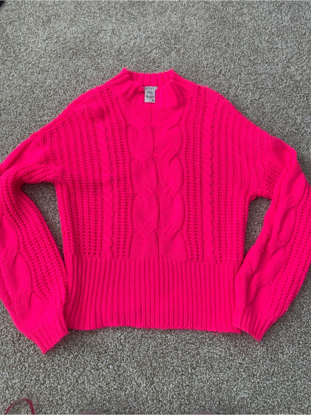 American Rag neon hot pink sweater medium